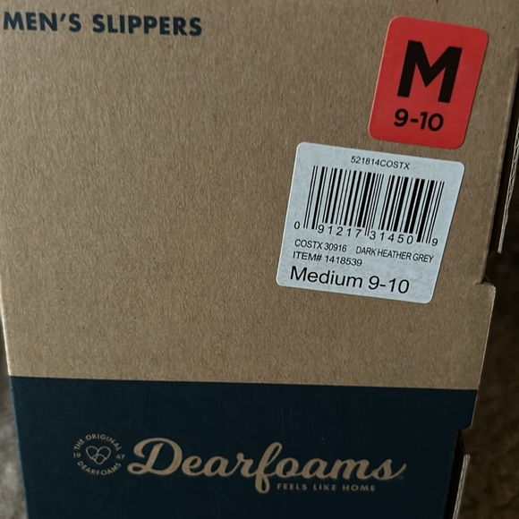 Dearfoams Men's Memory Foam Insole Slipper (NO SWEAT COMFORT) NIB - Picture 5 of 6